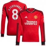 Günstige Fußballtrikots Manchester United B. Fernandes 8 Heimtrikot 2023-24 Langarm